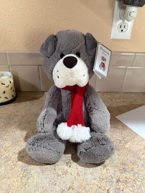 Aurora Gray soft dog plush NEW